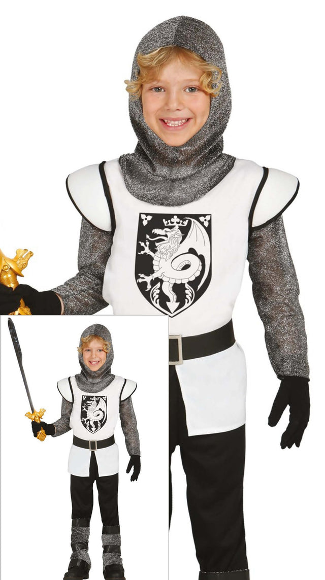Déguisement Chevalier Garçon - Capuche, Tunique, Ceinture et