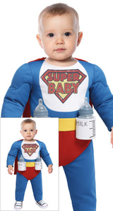 Déguisement Biberonman Bébé Garçon - Cape, Combinaison et Po