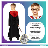 Déguisement Officiel Harry Potter Enfant - Robe Gryffondor, Baguette et Lunettes