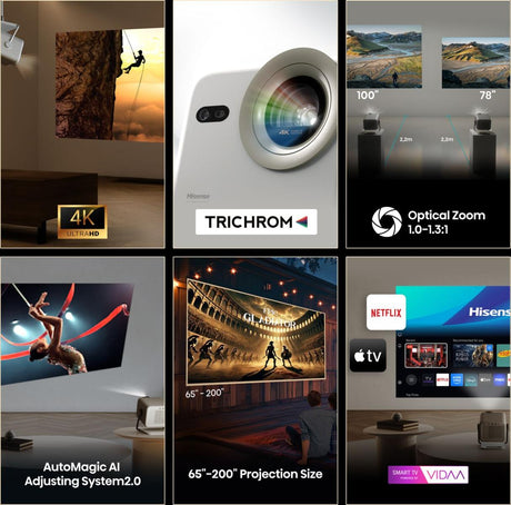 Location Vidéoprojecteur Laser 4K Hisense M2 Pro - Cinéma & Gaming (Jusqu'à 200 pouces)