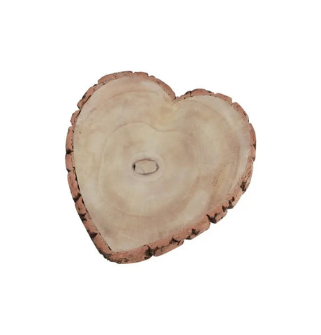 Centre de Table - Rondin de Bois Cœur (3 Tailles : 19cm, 23cm, 30cm)