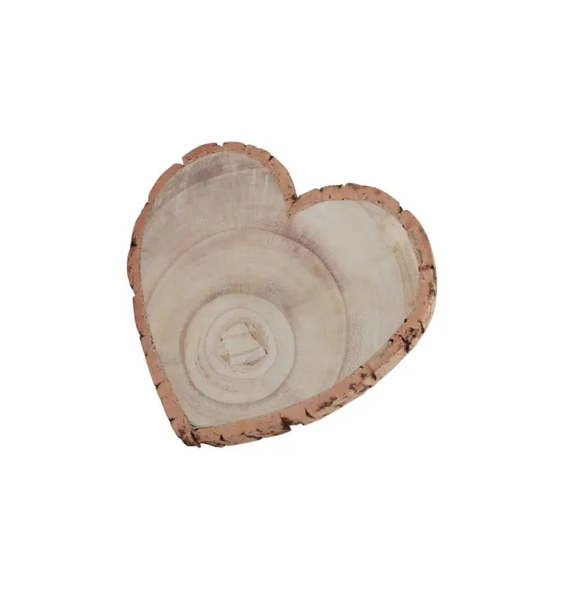 Centre de Table - Rondin de Bois Cœur (3 Tailles : 19cm, 23cm, 30cm)