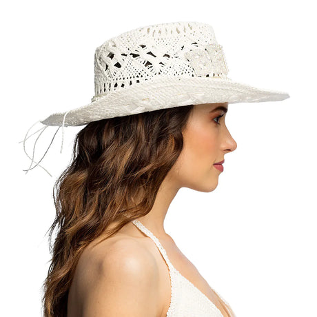 Chapeau de Cowboy Blanc "Summer Bride" – Accessoire Incontournable EVJF