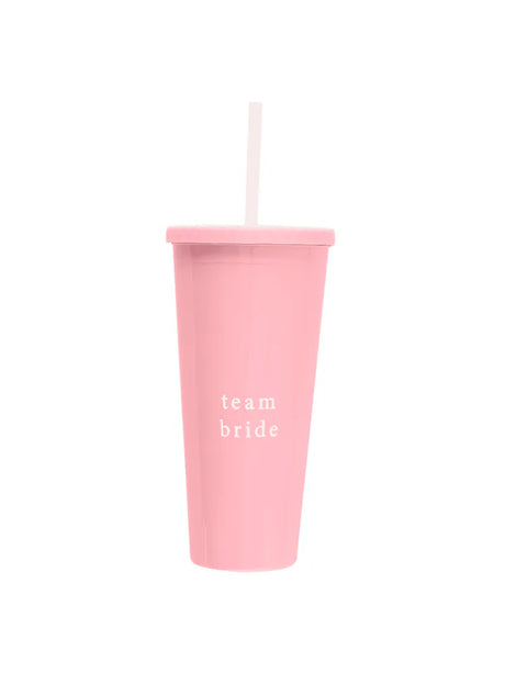 Gourde Rose "Team Bride" – Accessoire EVJF Élégant et Pratique