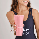 Gourde Rose "Team Bride" – Accessoire EVJF Élégant et Pratique