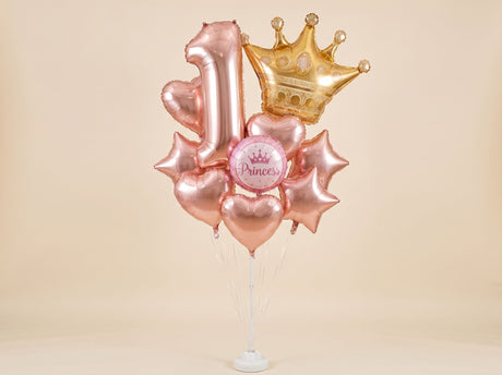 Bouquet de Ballons "Princesse & Rose Gold" - Anniversaire Fille - Livraison 06