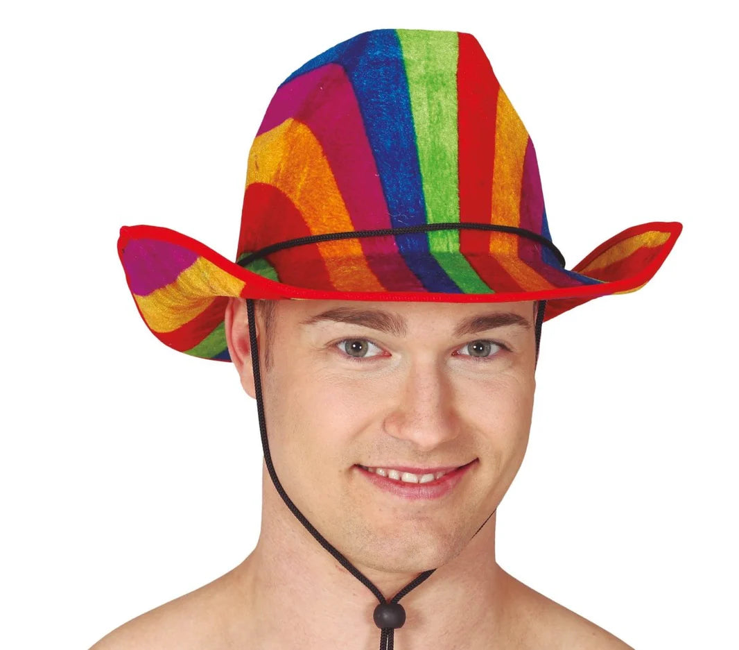 Chapeau de Cowboy Arc-en-ciel – Accessoire Festive & Coloré