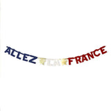 Guirlande Lettres en Carton "Allez la France" – Décoration de Supporter (2,5 m)