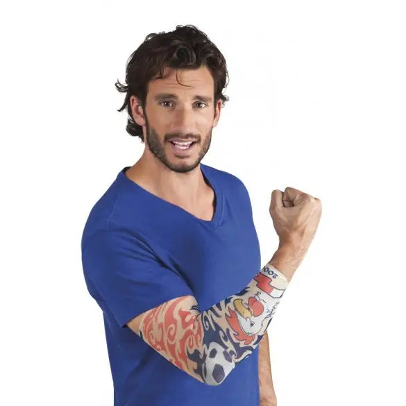 Manchon de Bras "Allez Les Bleus" – Effet Tatouage Supporter