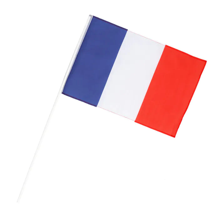 Drapeau à Main France en Polyester – 30 x 45 cm