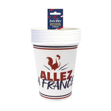 Lot de 6 Gobelets en Carton "Cocorico" France (25 cl)