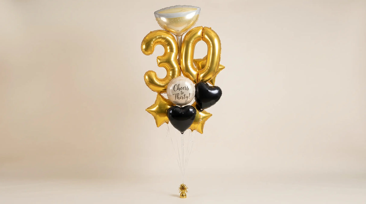 Bouquet de Ballons "Chic & Champagne" - Anniversaire Adulte - Livraison 06