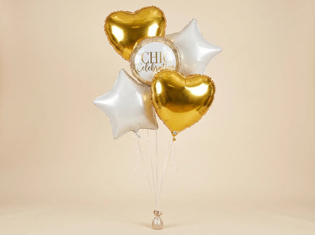 Bouquet de Ballons "Chic & Champagne" - Anniversaire Adulte - Livraison 06