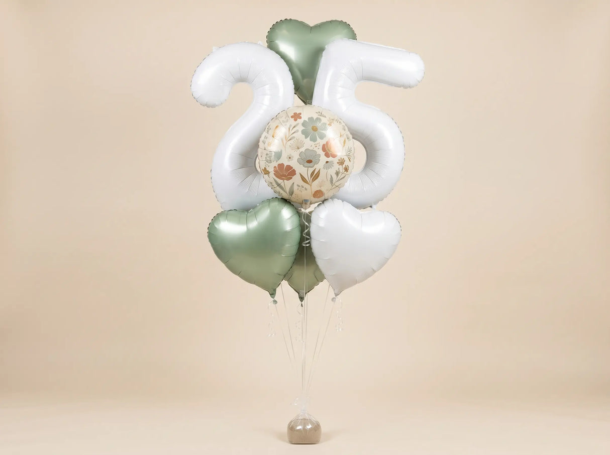 Bouquet de Ballons "Bohème & Sauge" - Anniversaire Adulte - Livraison 06