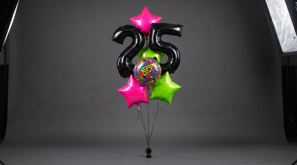 Bouquet de Ballons "Néon & Fluo" - Anniversaire Adulte - Livraison dans le 06