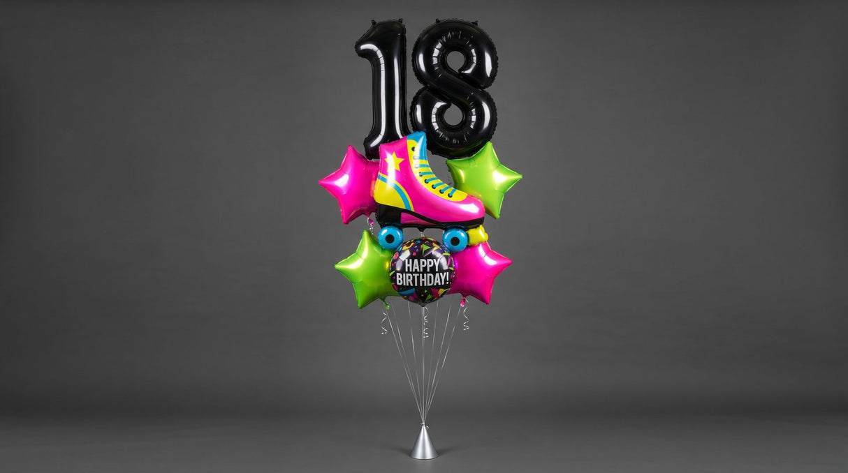 Bouquet de Ballons "Néon & Fluo" - Anniversaire Adulte - Livraison dans le 06