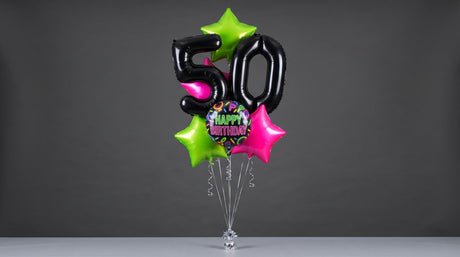 Bouquet de Ballons "Néon & Fluo" - Anniversaire Adulte - Livraison dans le 06