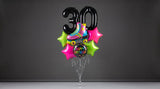 Bouquet de Ballons "Néon & Fluo" - Anniversaire Adulte - Livraison dans le 06
