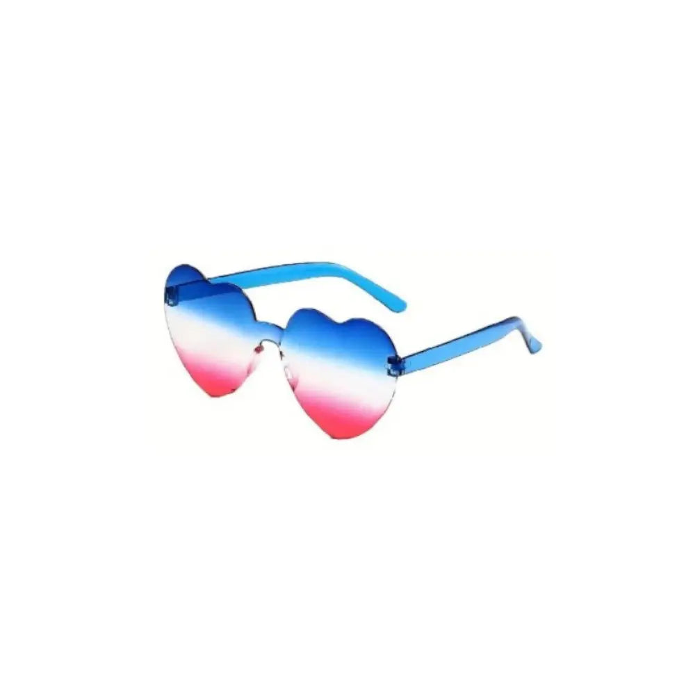 Lunettes Cœur Bleu Blanc Rouge – Accessoire Supporter France 14 Juillet & Événement Sportif