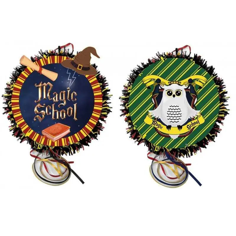 Piñata Ronde « Magic School » (École de Magie) 30 cm – Le mystère et la fête au bout de la baguette !