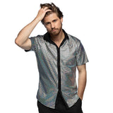 Chemise Disco Diamond Argent