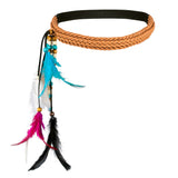 Bandeau Festival Plumes & Bois – Accessoire Déguisement Hippie & Soirée Été