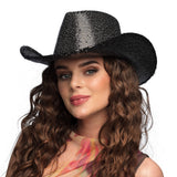Chapeau Cowboy Pailleté Rodeo Party (Argent, Or ou Rose) – Soirée Western & Bal Costumé