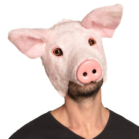 Demi-Masque Cochon – Accessoire Déguisement Animaux Carnaval & Anniversaire Adulte