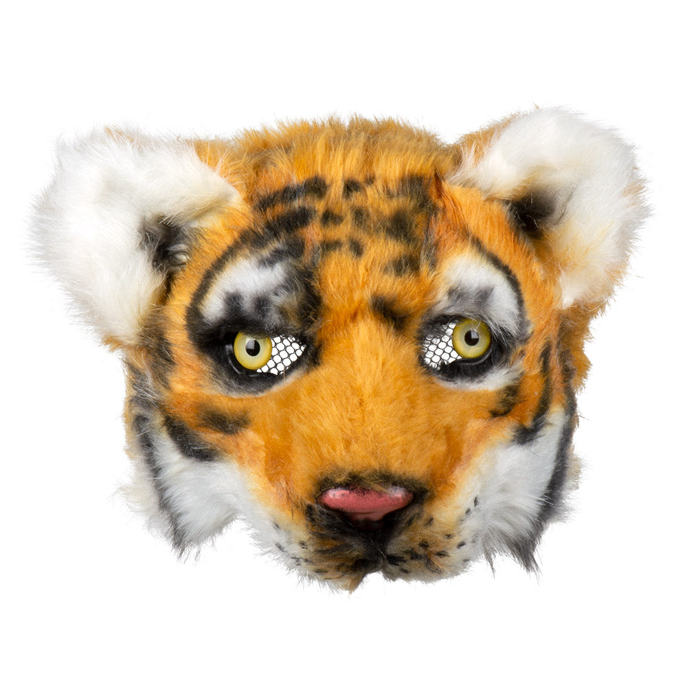 Demi-Masque Peluche Tigre – Accessoire Déguisement Animaux & Soirée Été