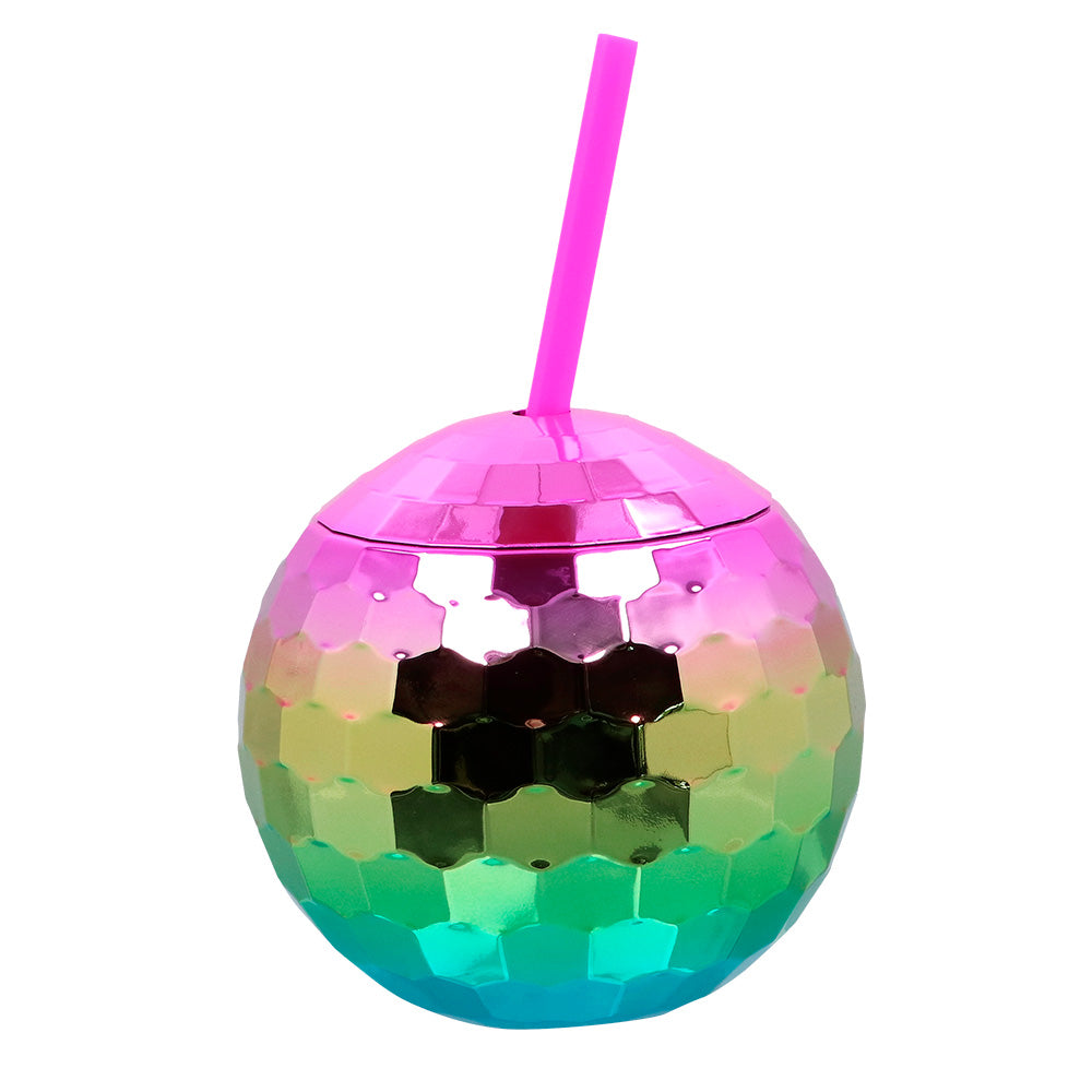 Gobelet Réutilisable Boule Disco Arc-en-Ciel 65 cl – Vaisselle Soirée Disco & Bal des Fous