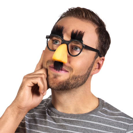 Lunettes Party Slapstick Nez & Moustache – Accessoire Déguisement Humoristique & Soirée