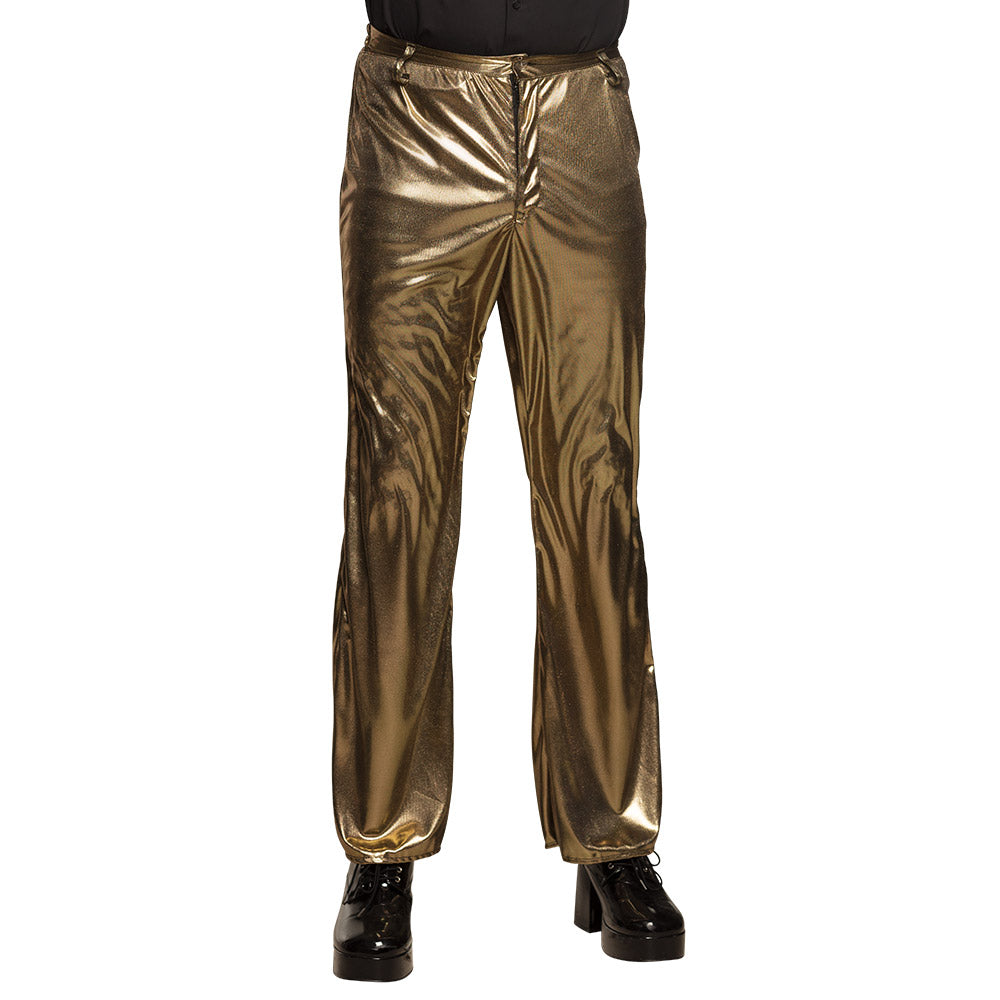 Pantalon Disco Or Homme Tailles M/L – Déguisement Années 70 & Bal Costumé