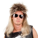 Perruque Rock Blond Cendré Homme – Déguisement Rockeur & Soirée Années 80