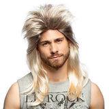 Perruque Rock Blond Cendré Homme – Déguisement Rockeur & Soirée Années 80