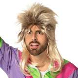 Perruque Rock Blond Cendré Homme – Déguisement Rockeur & Soirée Années 80