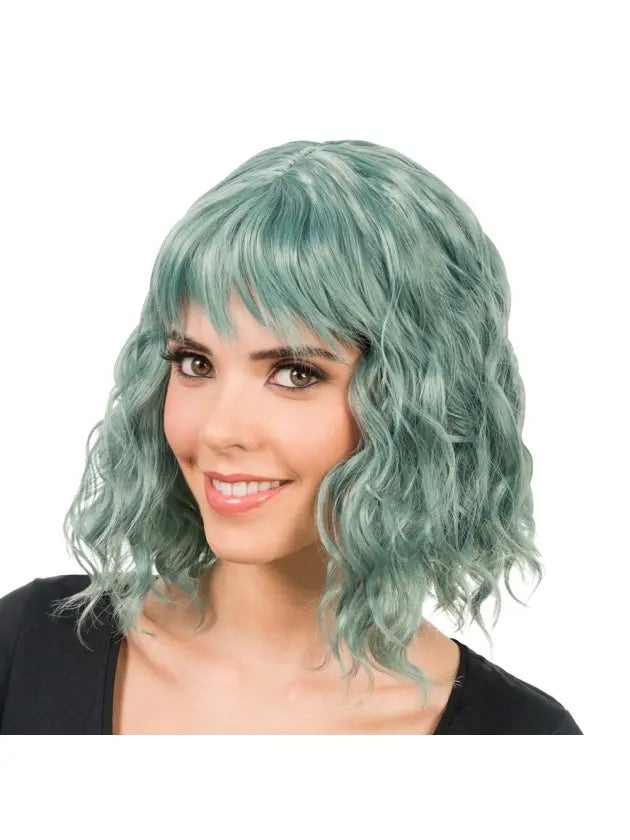 Perruque Courte Ondulée avec Frange – 4 Coloris au Choix pour Soirée Costumée