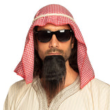 Set Accessoires Cheik Homme Foulard Lunettes Barbichette – Déguisement Oriental & Soirée