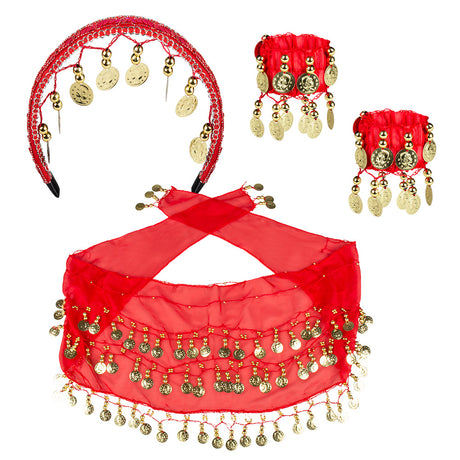 Set Accessoires Gypsy Rouge – Déguisement Bohème Femme & Soirée Costumée