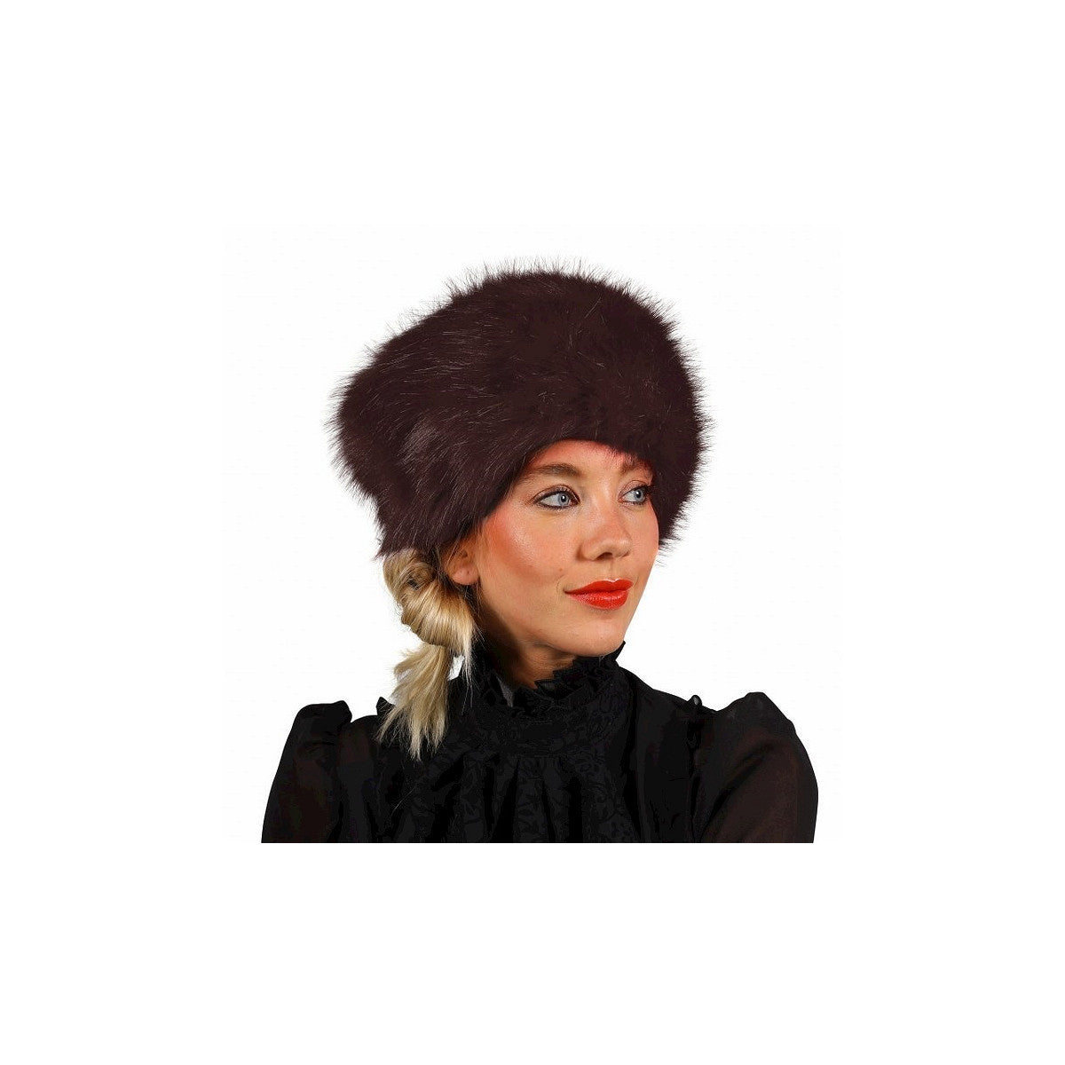 Chapeau de Fourrure Noir Adulte – Carnaval et Soirée Russe