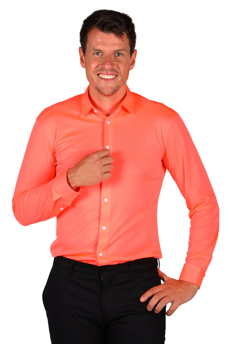 Chemise Néon Orange Homme Tailles S à XL – Soirée Fluo et Festival