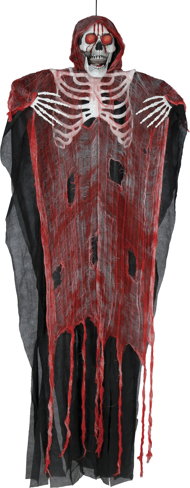 Suspension Squelette Lumière, Son et Mouvement 175 cm – Décoration Halloween