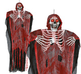 Suspension Squelette Lumière, Son et Mouvement 175 cm – Décoration Halloween