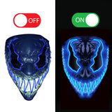 Masque LED Démon Bleu ou Rouge Original Cup – Halloween et Soirée