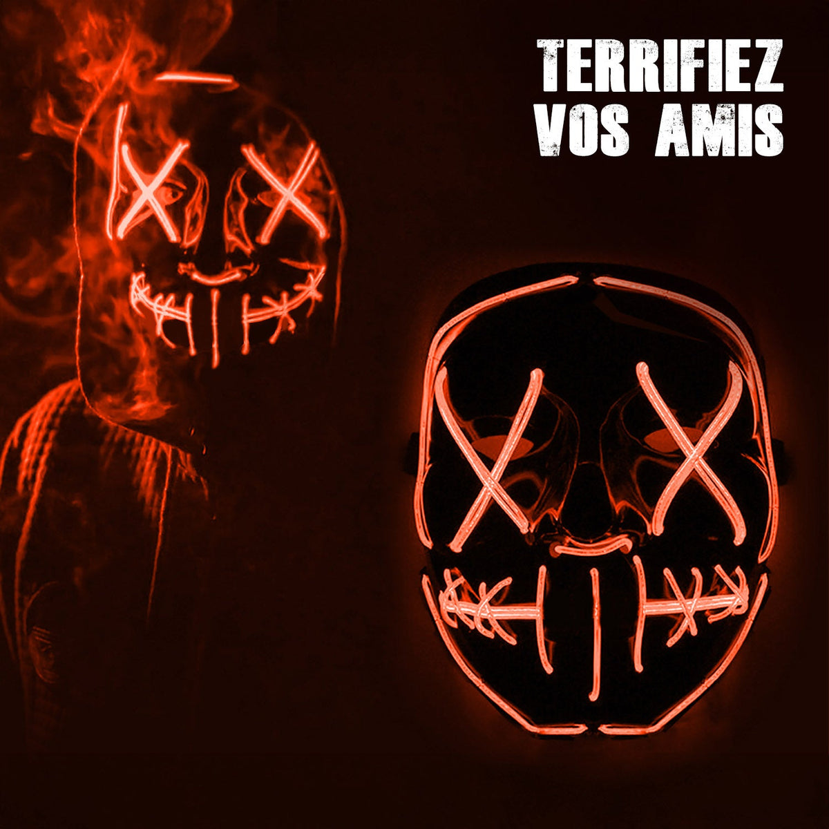 Masque LED Nightmare (Cauchemar) Rouge Original Cup – Halloween