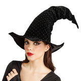 Chapeau de Sorcière Velours Noir et Strass – Halloween