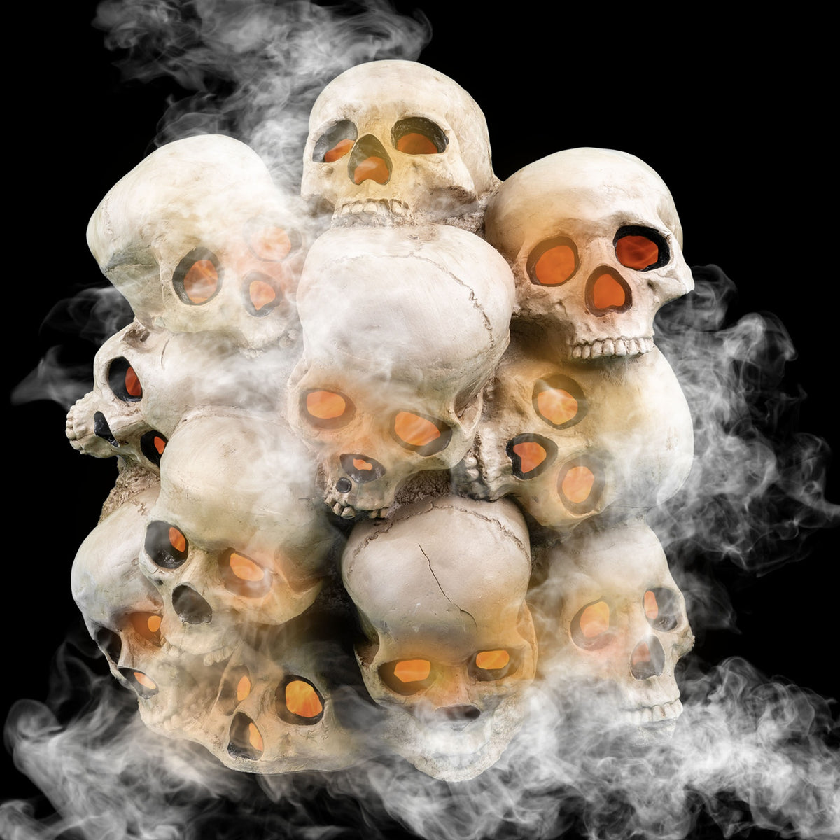 Tour de Crâne Halloween Lumineuse et Sonore 41 cm – Table, Comptoir et Entrée