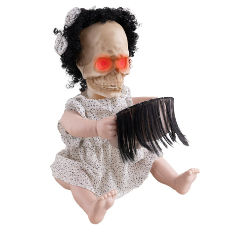 Automate Halloween Poupée de Visage 40 cm Animatronique – Comptoir, Table et Vitrine