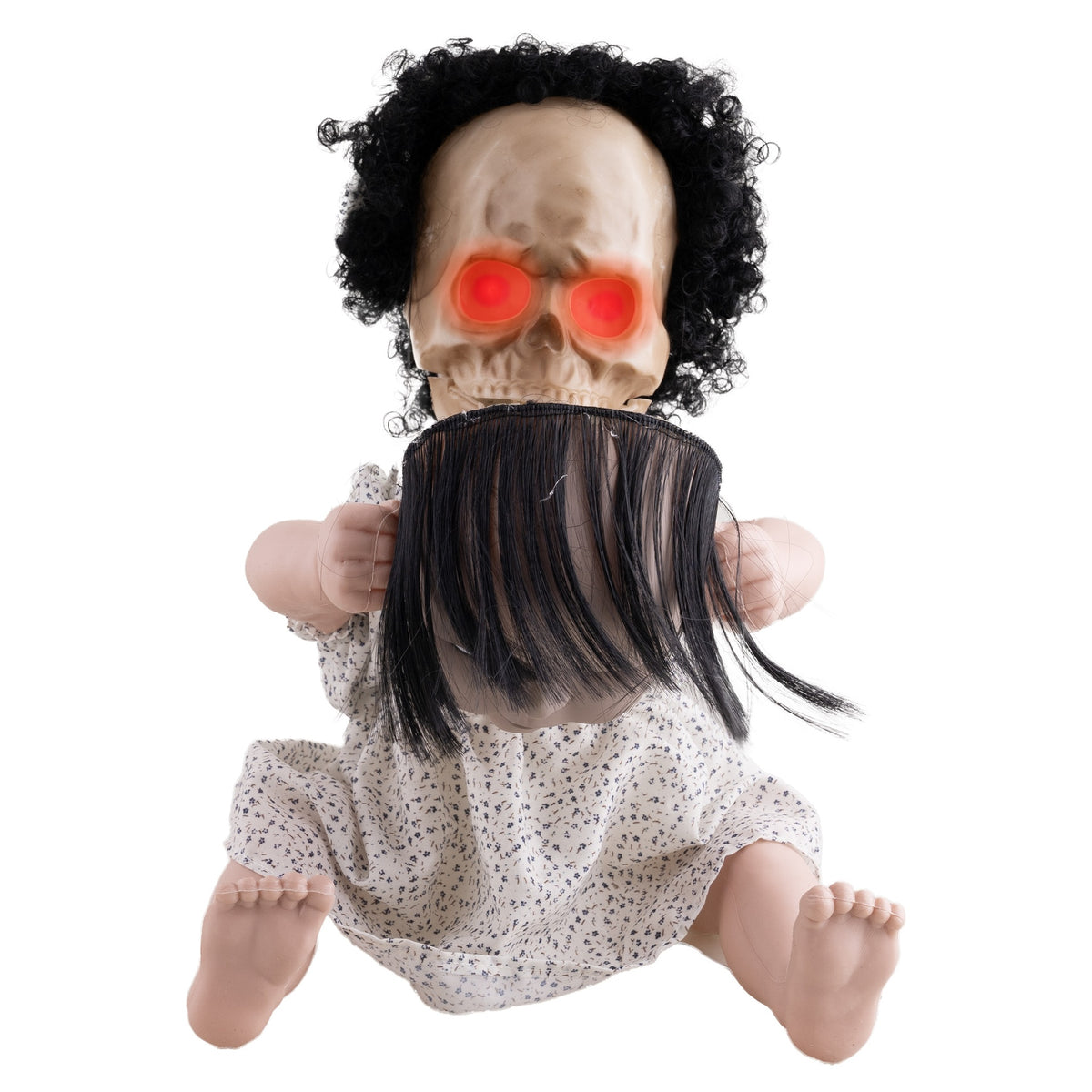 Automate Halloween Poupée de Visage 40 cm Animatronique – Comptoir, Table et Vitrine