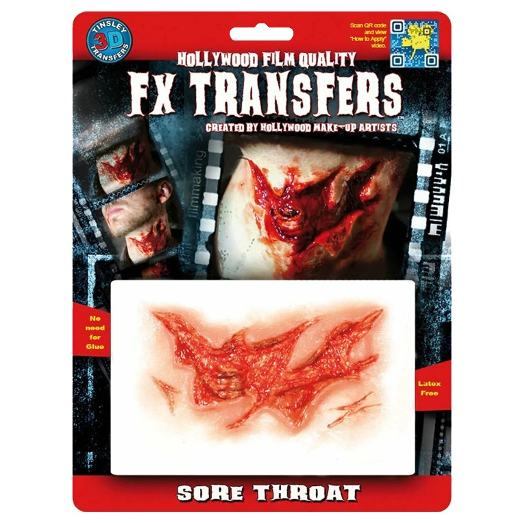 Transfert 3D Égorgement – Maquillage Effet Spécial Halloween