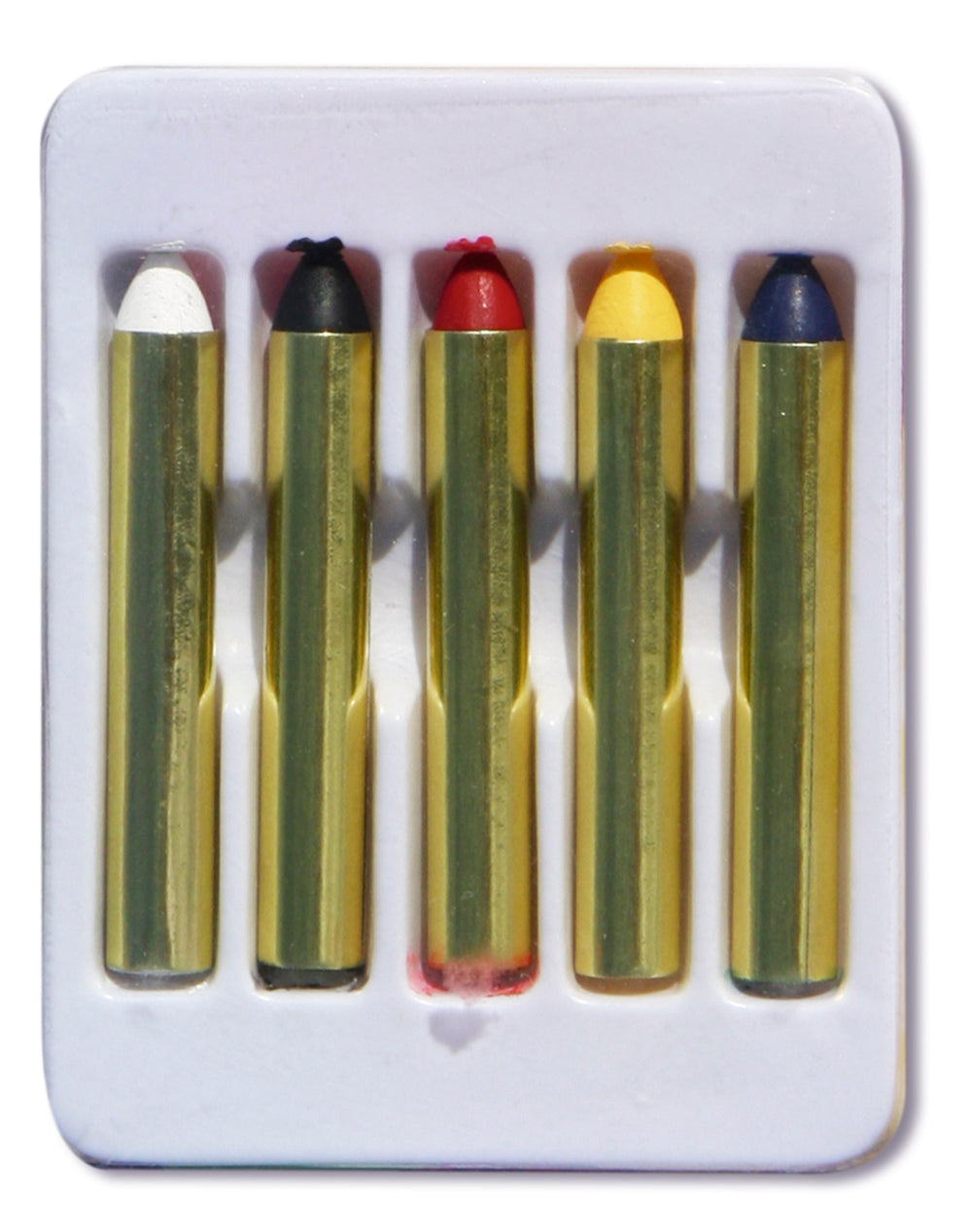 Boîte de 5 Barres de Maquillage Assorties 5 x 1,9 g – Clown et Carnaval